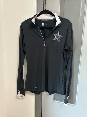 Nike Dallas Cowboys Black Long-Sleeve Dri-FIT 1/4 Zip